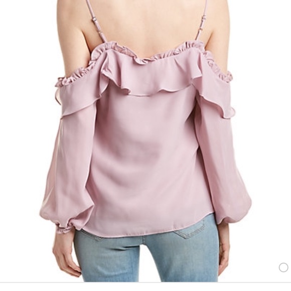 Parker Women's Pink Ruffled Cold-shoulder Top - Picture 4 of 7